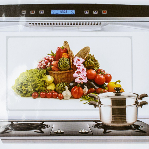  Экран защитный в кухню за плиту фольга 75*45 фото 1
