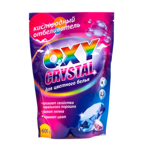 Отбеливателоь ХБК OXY CRYSTAL 600 гр кислородный д/цветного белья фото 1