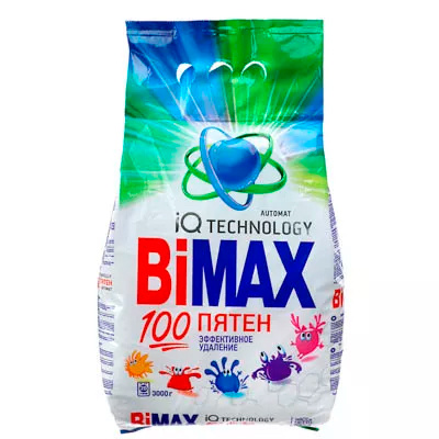  Стиральный порошок bimax 100 пятен автомат п/у 3кг арт. фото 1