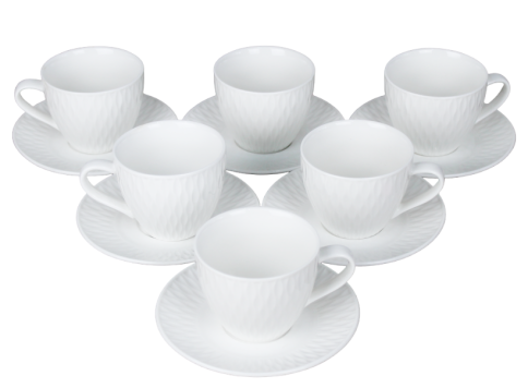  Набор чайный 12 предметов: чашка 200 мл - 6шт, блюдце 13,8 см - 6шт фото 1