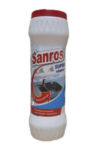Порошок чистящий Санрос Супер Морская свежесть 450 гр (мягкий абразив) фото 1