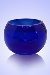  Сувенир Подсвечник № 1 d 100*h- 70 мм из синего стекла (без декора) фото 1
