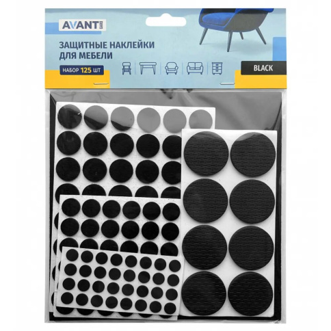  Avant-gard защитные наклейки для мебели 125 шт черные фото 1
