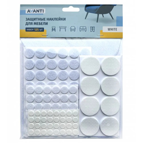  Avant-gard защитные наклейки для мебели 125 шт белые фото 1