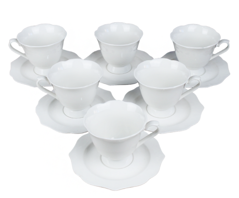  Набор чайный 12 предметов: чашка 220 мл - 6шт, блюдце 15,5 см - 6шт фото 1