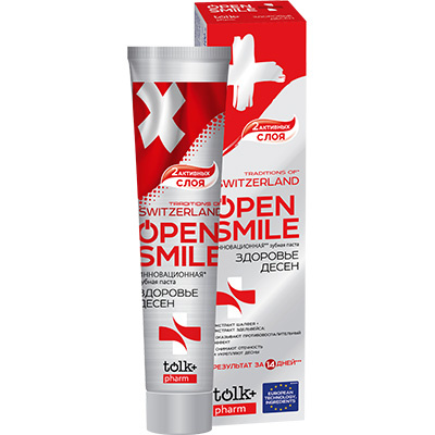  Зубная паста TOLK Open smile инновационная TRADITIONS OF SWITZERLAND 100 мл фото 1